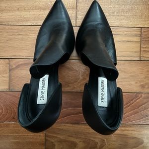 Steve Madden Dolly Doll black leather heel